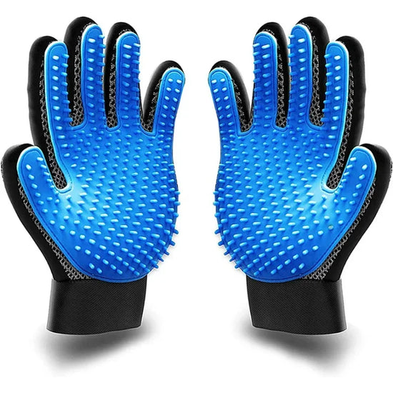 Pet Grooming Kit for Dog Cat Rabbit Fur 2 Sided Grooming Brush Bath Cleaning Glove De-Shedding De-Matting Pet Hair