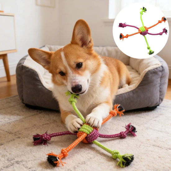 Dog Chewing Toy Pet Molar Bite-resistant Cotton Rope Knot for Dog Puppy Durable Teeth Cleaning Interactive Toy Pet Supplies
